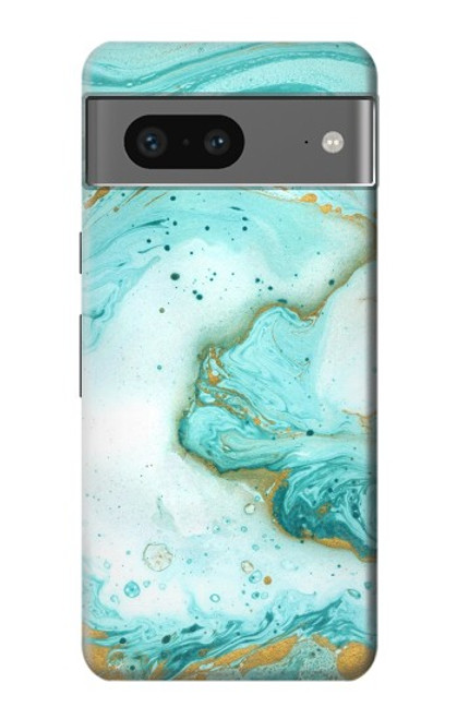 W3399 Green Marble Graphic Print Hülle Schutzhülle Taschen und Leder Flip für Google Pixel 7