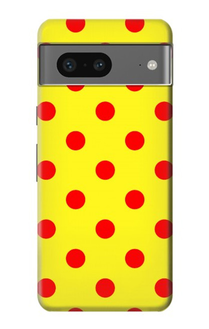 W3526 Red Spot Polka Dot Hülle Schutzhülle Taschen und Leder Flip für Google Pixel 7