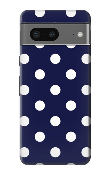 W3533 Blue Polka Dot Hülle Schutzhülle Taschen und Leder Flip für Google Pixel 7