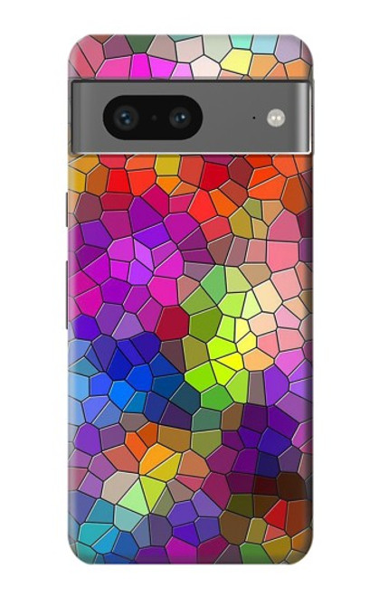 W3677 Colorful Brick Mosaics Hülle Schutzhülle Taschen und Leder Flip für Google Pixel 7