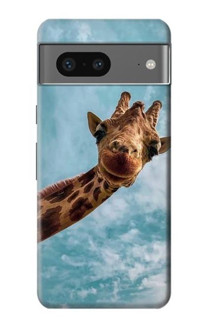 W3680 Cute Smile Giraffe Hülle Schutzhülle Taschen und Leder Flip für Google Pixel 7