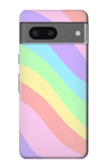 W3810 Pastel Unicorn Summer Wave Hülle Schutzhülle Taschen und Leder Flip für Google Pixel 7