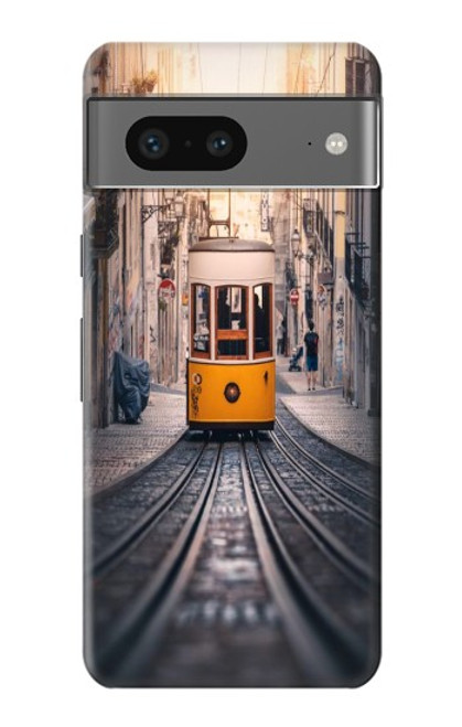 W3867 Trams in Lisbon Hülle Schutzhülle Taschen und Leder Flip für Google Pixel 7