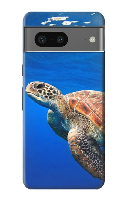 W3898 Sea Turtle Hülle Schutzhülle Taschen und Leder Flip für Google Pixel 7