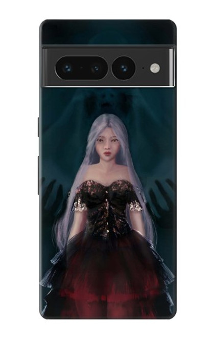W3847 Lilith Devil Bride Gothic Girl Skull Grim Reaper Hülle Schutzhülle Taschen und Leder Flip für Google Pixel 7 Pro