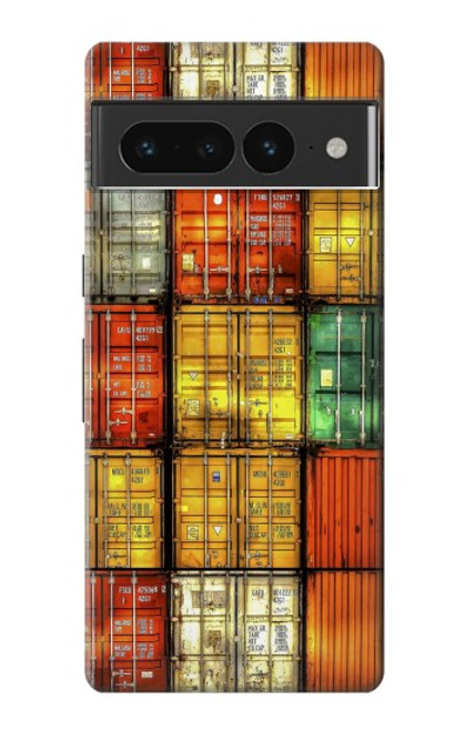 W3861 Colorful Container Block Hülle Schutzhülle Taschen und Leder Flip für Google Pixel 7 Pro