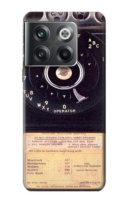 W0086 Payphone Vintage Hülle Schutzhülle Taschen und Leder Flip für OnePlus Ace Pro