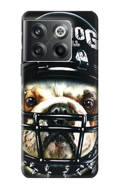 W0098 Bulldog American Football Hülle Schutzhülle Taschen und Leder Flip für OnePlus Ace Pro