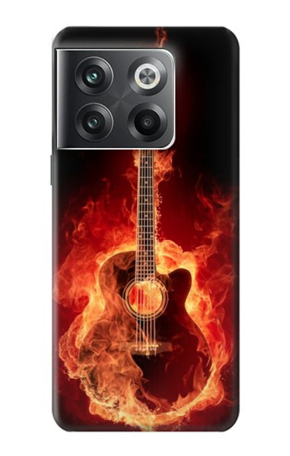 W0415 Fire Guitar Burn Hülle Schutzhülle Taschen und Leder Flip für OnePlus Ace Pro