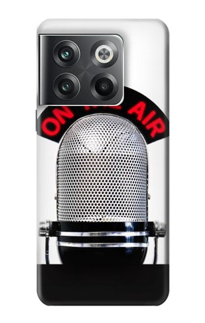 W2381 Vintage Radio Microphone On The Air Hülle Schutzhülle Taschen und Leder Flip für OnePlus Ace Pro