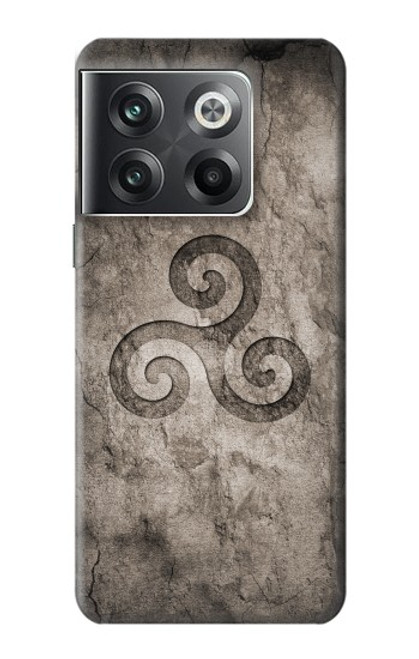 W2892 Triskele Symbol Stone Texture Hülle Schutzhülle Taschen und Leder Flip für OnePlus Ace Pro