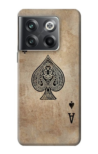 W2928 Vintage Spades Ace Card Hülle Schutzhülle Taschen und Leder Flip für OnePlus Ace Pro