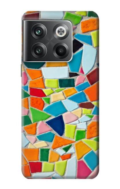 W3391 Abstract Art Mosaic Tiles Graphic Hülle Schutzhülle Taschen und Leder Flip für OnePlus Ace Pro