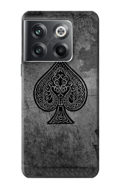W3446 Black Ace Spade Hülle Schutzhülle Taschen und Leder Flip für OnePlus Ace Pro