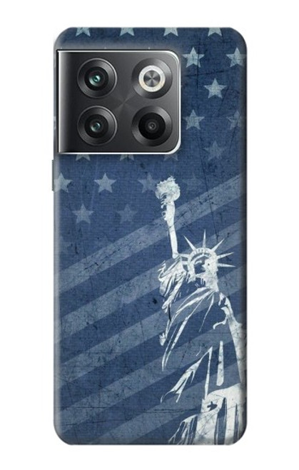 W3450 US Flag Liberty Statue Hülle Schutzhülle Taschen und Leder Flip für OnePlus Ace Pro