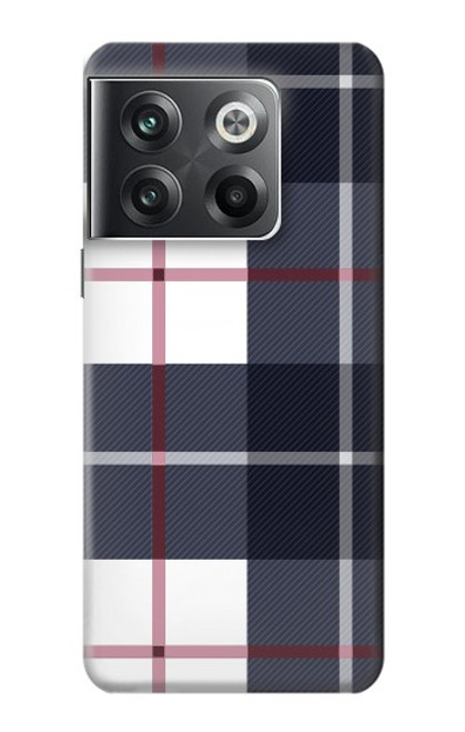 W3452 Plaid Fabric Pattern Hülle Schutzhülle Taschen und Leder Flip für OnePlus Ace Pro