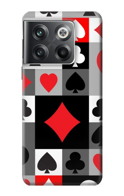 W3463 Poker Card Suit Hülle Schutzhülle Taschen und Leder Flip für OnePlus Ace Pro