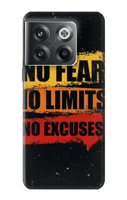 W3492 No Fear Limits Excuses Hülle Schutzhülle Taschen und Leder Flip für OnePlus Ace Pro