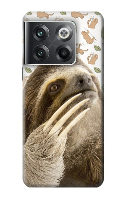 W3559 Sloth Pattern Hülle Schutzhülle Taschen und Leder Flip für OnePlus Ace Pro