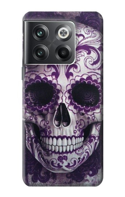 W3582 Purple Sugar Skull Hülle Schutzhülle Taschen und Leder Flip für OnePlus Ace Pro