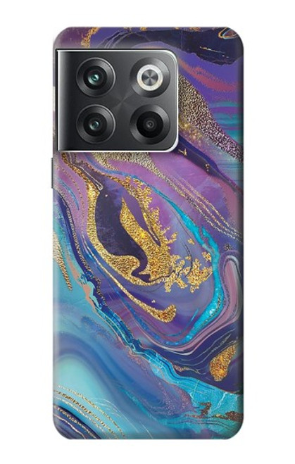 W3676 Colorful Abstract Marble Stone Hülle Schutzhülle Taschen und Leder Flip für OnePlus Ace Pro