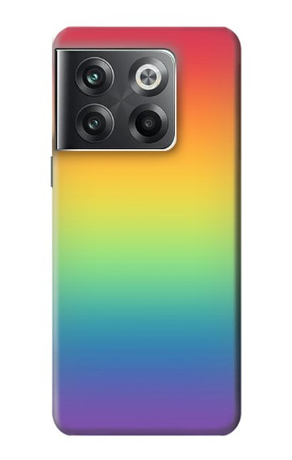 W3698 LGBT Gradient Pride Flag Hülle Schutzhülle Taschen und Leder Flip für OnePlus Ace Pro