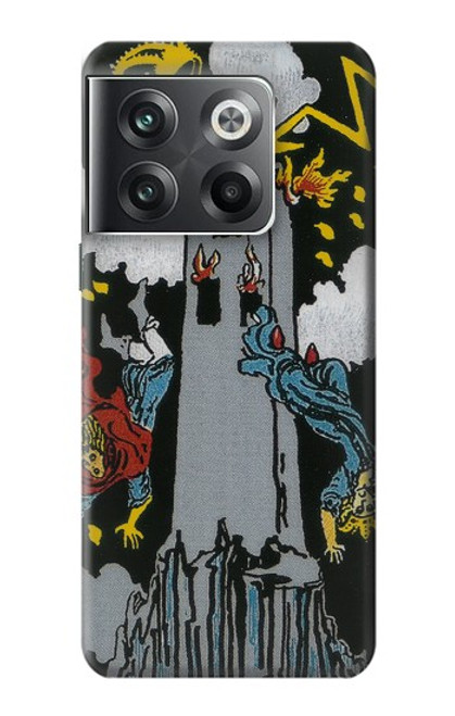 W3745 Tarot Card The Tower Hülle Schutzhülle Taschen und Leder Flip für OnePlus Ace Pro