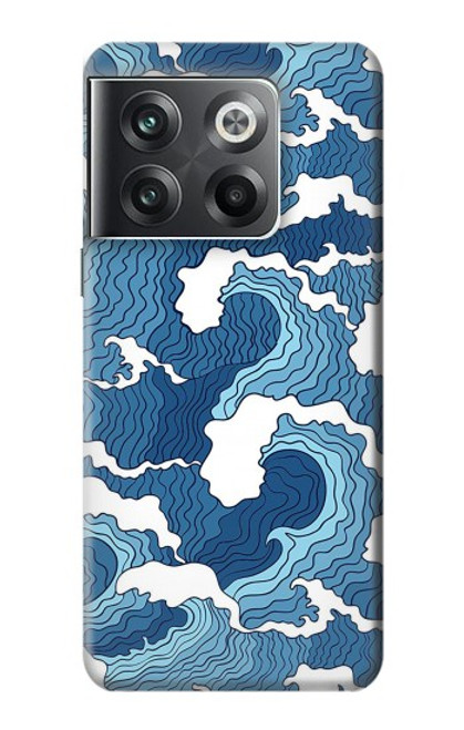 W3751 Wave Pattern Hülle Schutzhülle Taschen und Leder Flip für OnePlus Ace Pro