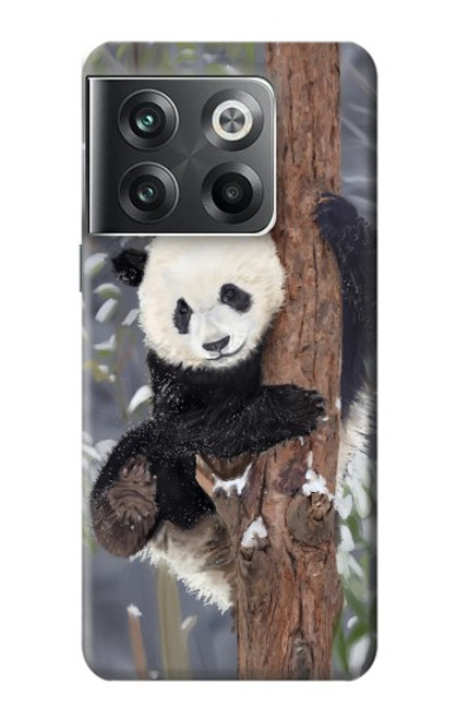 W3793 Cute Baby Panda Snow Painting Hülle Schutzhülle Taschen und Leder Flip für OnePlus Ace Pro