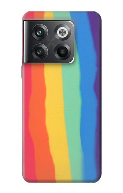 W3799 Cute Vertical Watercolor Rainbow Hülle Schutzhülle Taschen und Leder Flip für OnePlus Ace Pro