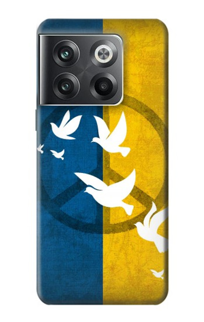 W3857 Peace Dove Ukraine Flag Hülle Schutzhülle Taschen und Leder Flip für OnePlus Ace Pro