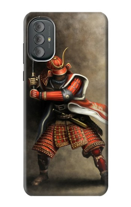 W0796 Japan Red Samurai Hülle Schutzhülle Taschen und Leder Flip für Motorola Moto G Power 2022, G Play 2023