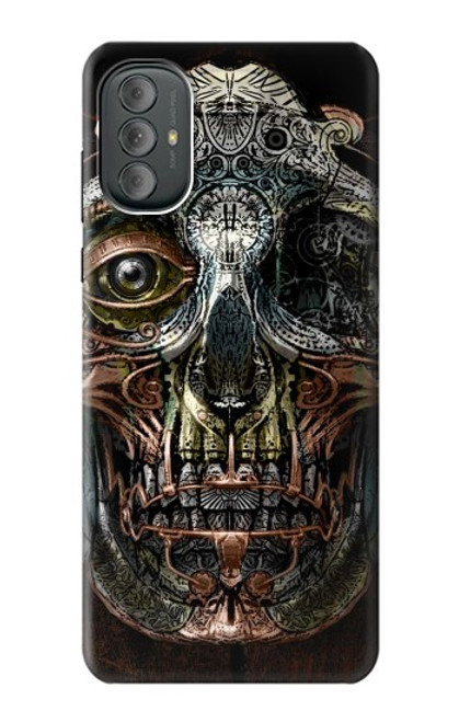 W1685 Steampunk Skull Head Hülle Schutzhülle Taschen und Leder Flip für Motorola Moto G Power 2022, G Play 2023