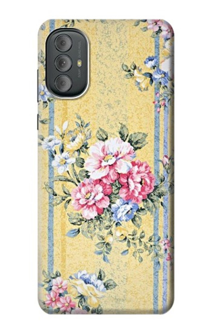 W2229 Vintage Flowers Hülle Schutzhülle Taschen und Leder Flip für Motorola Moto G Power 2022, G Play 2023