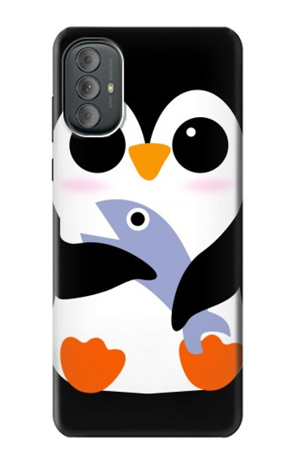 W2631 Cute Baby Penguin Hülle Schutzhülle Taschen und Leder Flip für Motorola Moto G Power 2022, G Play 2023