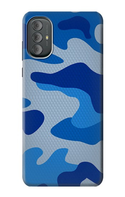 W2958 Army Blue Camo Camouflage Hülle Schutzhülle Taschen und Leder Flip für Motorola Moto G Power 2022, G Play 2023