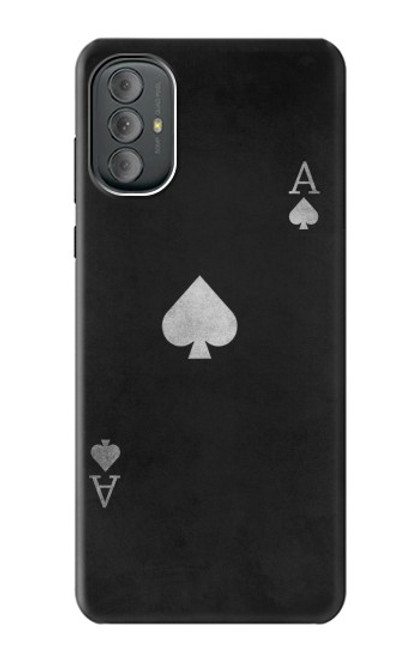 W3152 Black Ace of Spade Hülle Schutzhülle Taschen und Leder Flip für Motorola Moto G Power 2022, G Play 2023