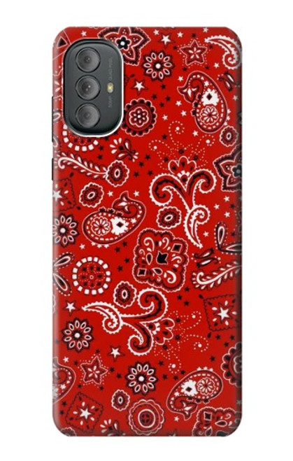 W3354 Red Classic Bandana Hülle Schutzhülle Taschen und Leder Flip für Motorola Moto G Power 2022, G Play 2023