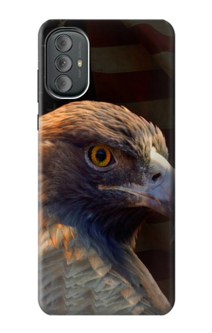 W3376 Eagle American Flag Hülle Schutzhülle Taschen und Leder Flip für Motorola Moto G Power 2022, G Play 2023