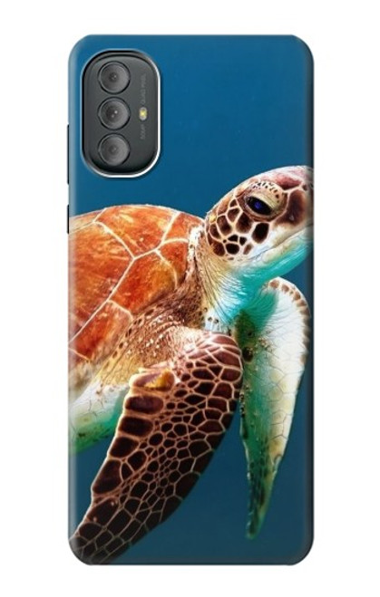 W3497 Green Sea Turtle Hülle Schutzhülle Taschen und Leder Flip für Motorola Moto G Power 2022, G Play 2023