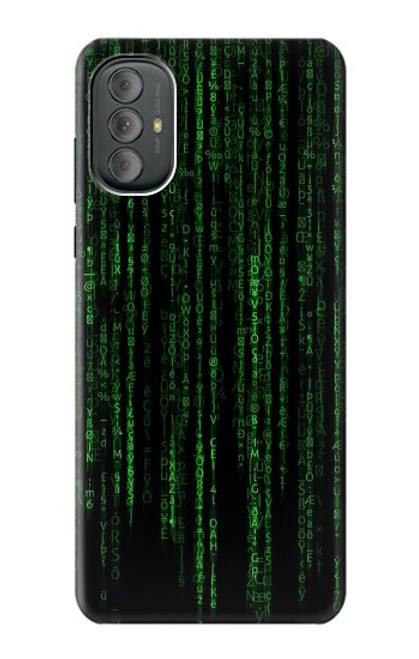 W3668 Binary Code Hülle Schutzhülle Taschen und Leder Flip für Motorola Moto G Power 2022, G Play 2023
