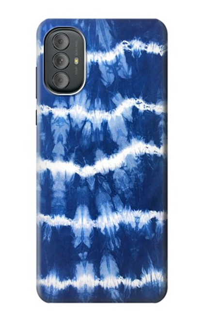 W3671 Blue Tie Dye Hülle Schutzhülle Taschen und Leder Flip für Motorola Moto G Power 2022, G Play 2023