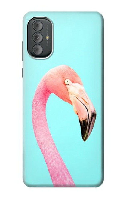 W3708 Pink Flamingo Hülle Schutzhülle Taschen und Leder Flip für Motorola Moto G Power 2022, G Play 2023