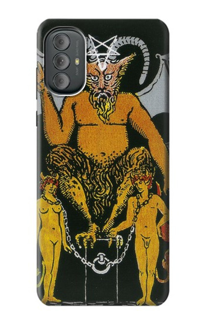 W3740 Tarot Card The Devil Hülle Schutzhülle Taschen und Leder Flip für Motorola Moto G Power 2022, G Play 2023