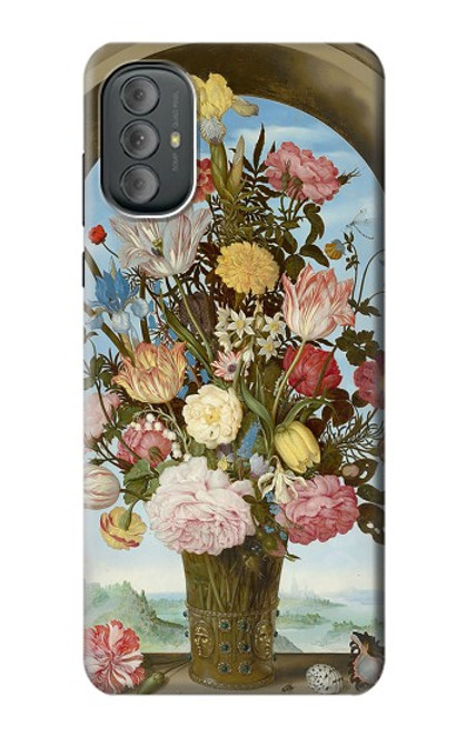 W3749 Vase of Flowers Hülle Schutzhülle Taschen und Leder Flip für Motorola Moto G Power 2022, G Play 2023