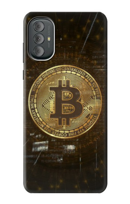 W3798 Cryptocurrency Bitcoin Hülle Schutzhülle Taschen und Leder Flip für Motorola Moto G Power 2022, G Play 2023