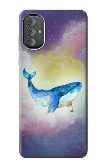W3802 Dream Whale Pastel Fantasy Hülle Schutzhülle Taschen und Leder Flip für Motorola Moto G Power 2022, G Play 2023