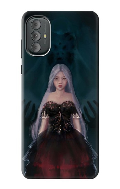 W3847 Lilith Devil Bride Gothic Girl Skull Grim Reaper Hülle Schutzhülle Taschen und Leder Flip für Motorola Moto G Power 2022, G Play 2023