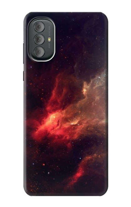 W3897 Red Nebula Space Hülle Schutzhülle Taschen und Leder Flip für Motorola Moto G Power 2022, G Play 2023