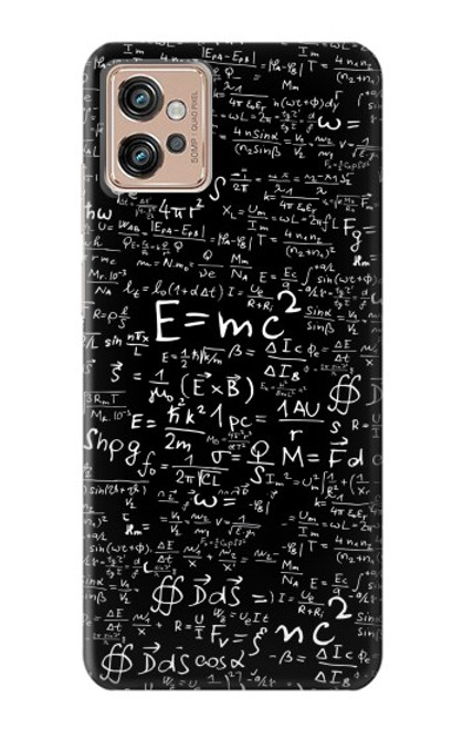 W2574 Mathematics Physics Blackboard Equation Hülle Schutzhülle Taschen und Leder Flip für Motorola Moto G32